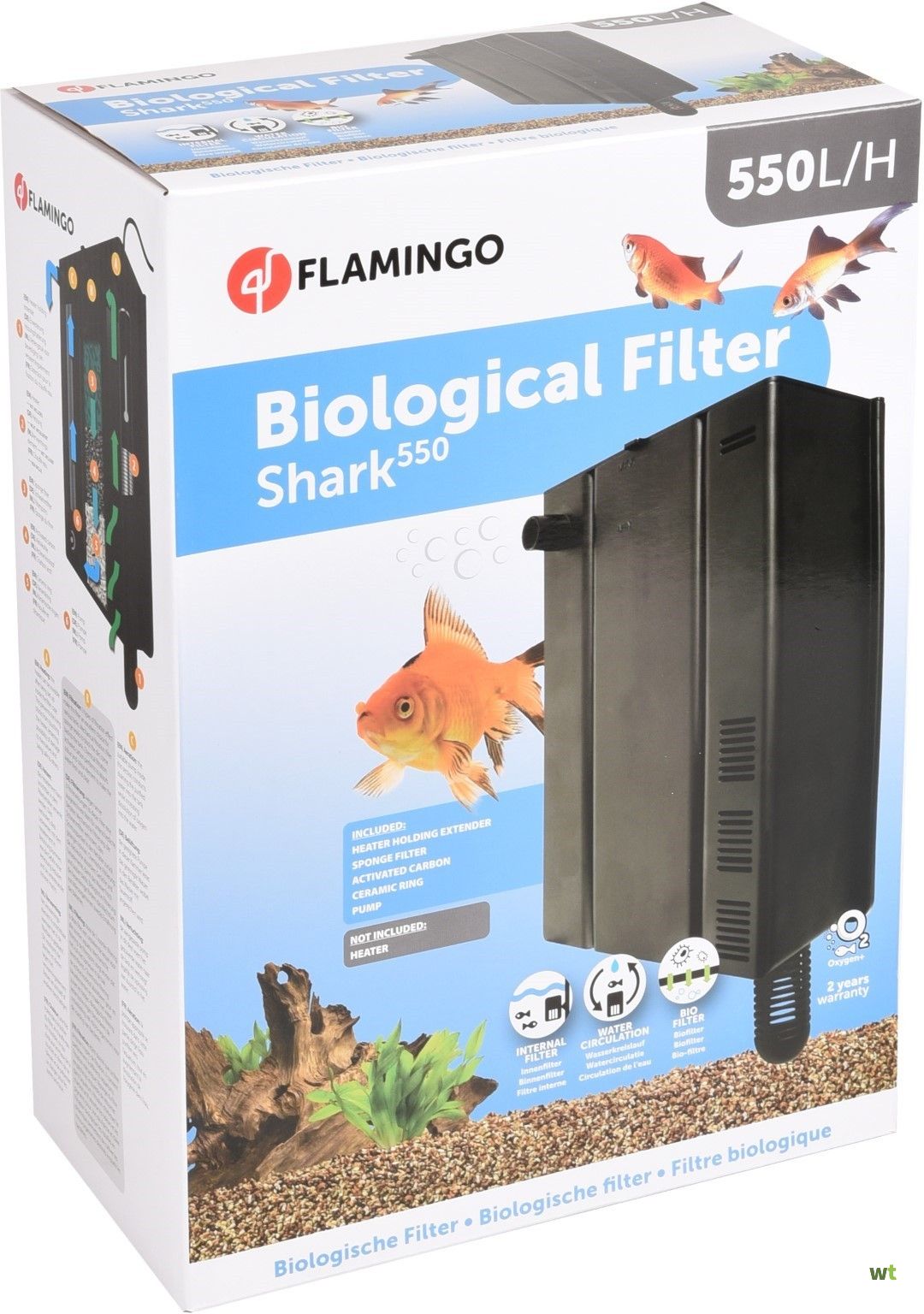 Valkuilen verdund Anemoon vis Biologische filter L shark 550 Aquaria Flamingo
