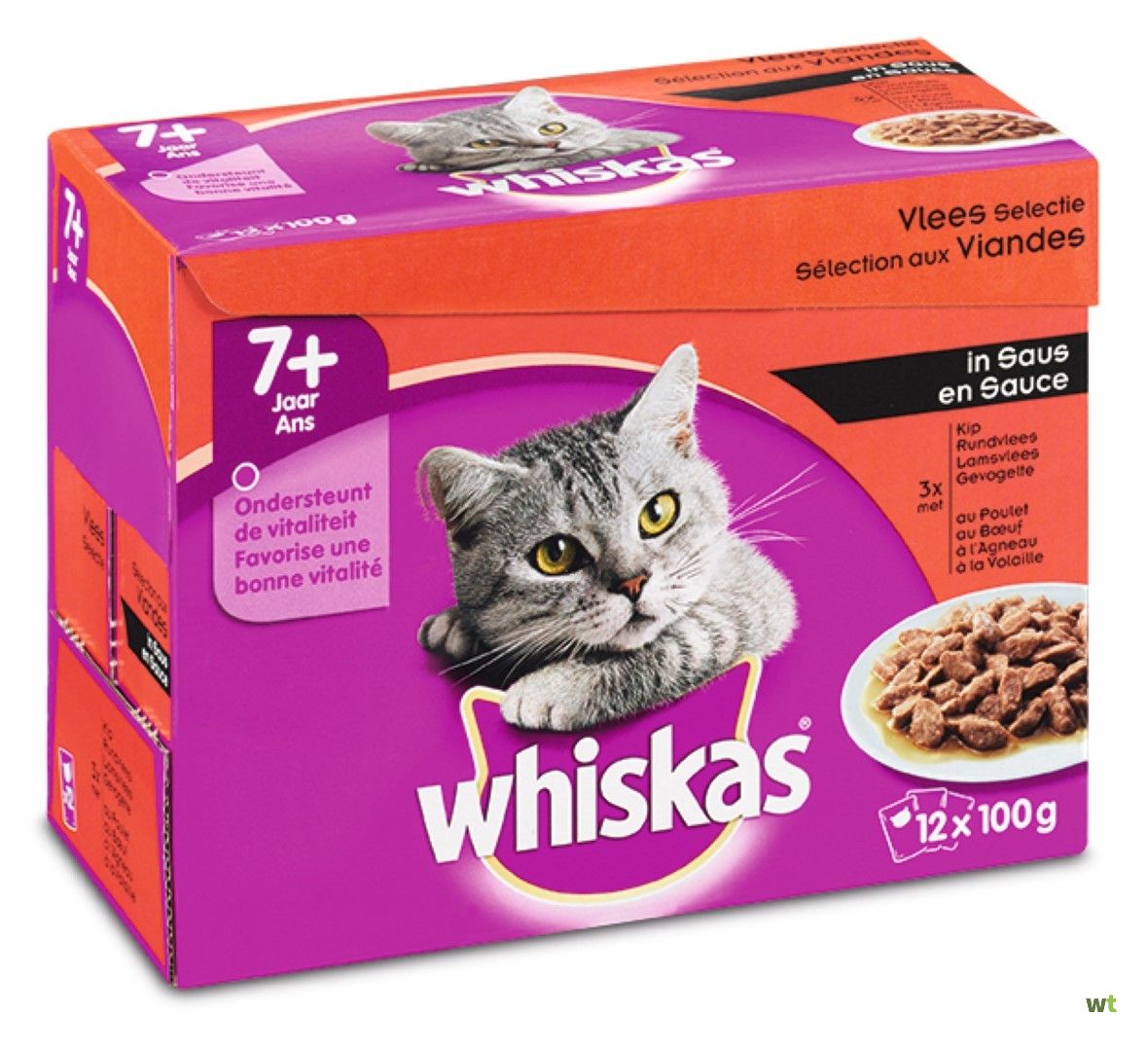 Briljant deugd geweten Kattenvoer Senior Vlees Selectie in Saus maaltijdzakjes multipack 12x100 g  Whiskas