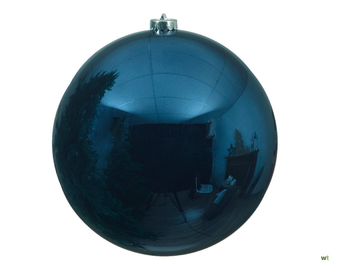 Verheugen Draad verlangen 3 stuks! Kerstbal plastic glans diameter 14cm nacht blauw KSD