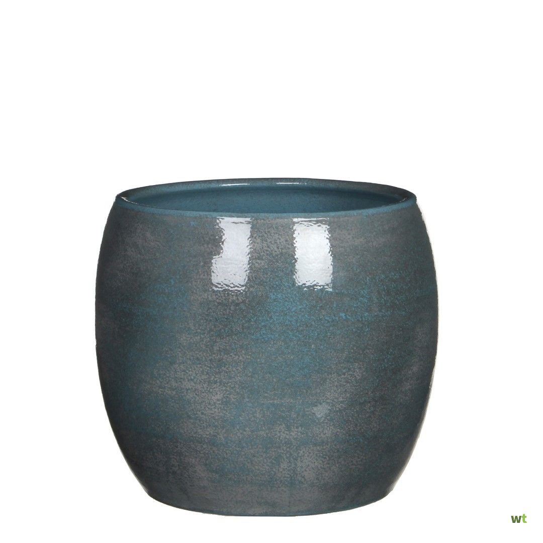 Kaarsen Gelijkmatig gen Lester pot blauw diameter 24 cm Mica Decorations Edelman - E-Retail