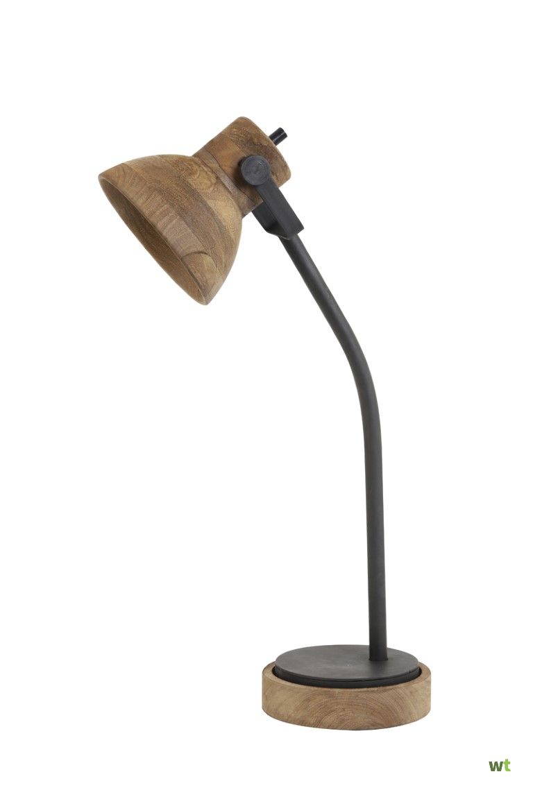 vertrouwen Gloed Vervreemding Bureaulamp 30 x 18 x 64 cm Imbert Donker Bruin-Mat Zwart Light & Living