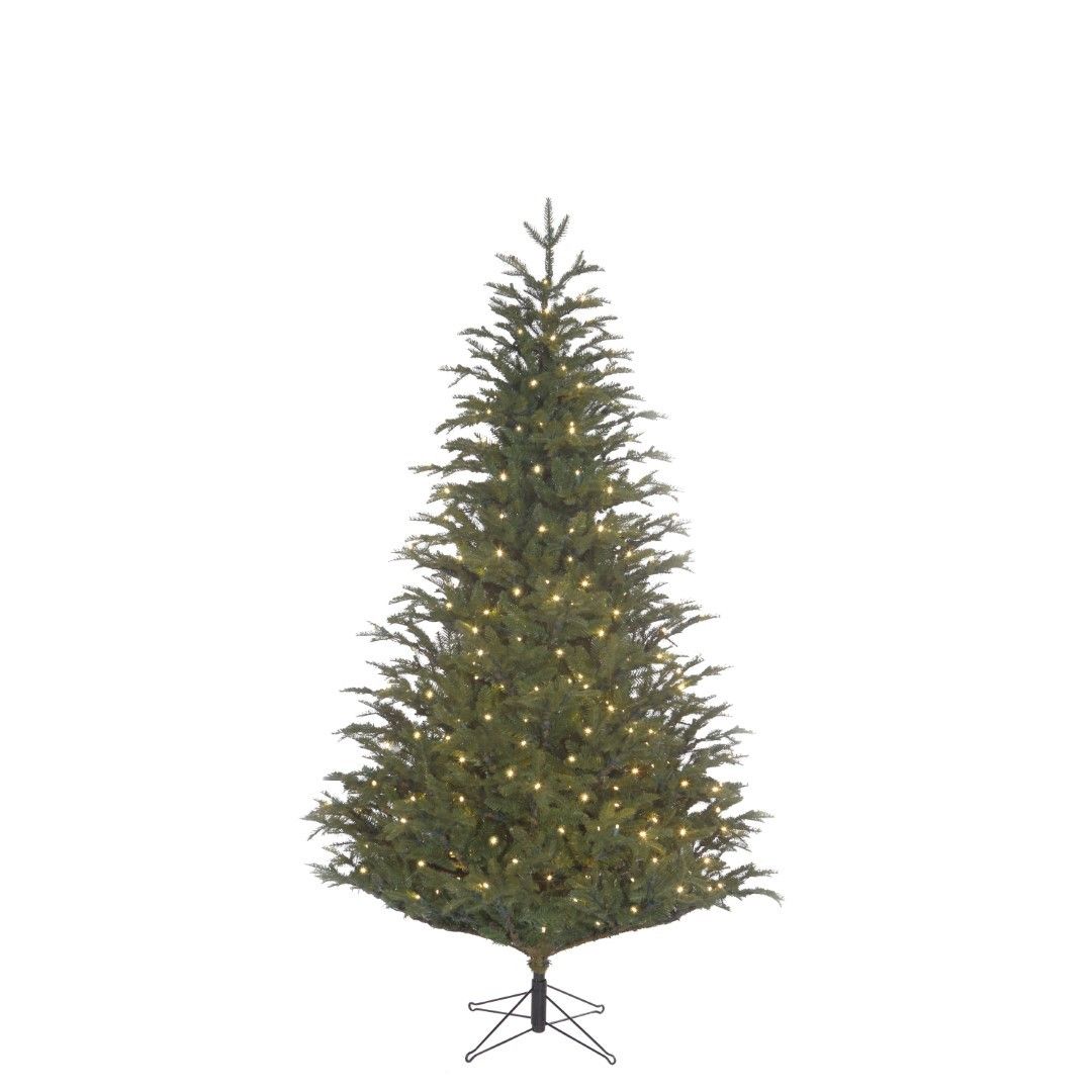 Frasier Weihnachtsbaum grün mit warmen LED h185 d124 cm Black Box Trees