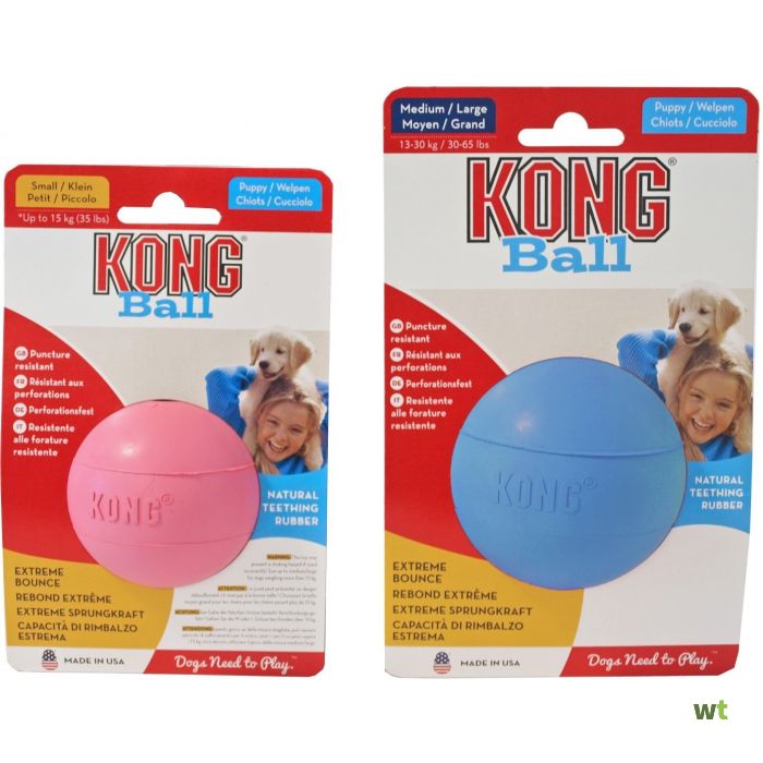 calorie Grijp mat Hond Puppy ball met gat small (diameter 6 cm) Kong Gebr. de Boon
