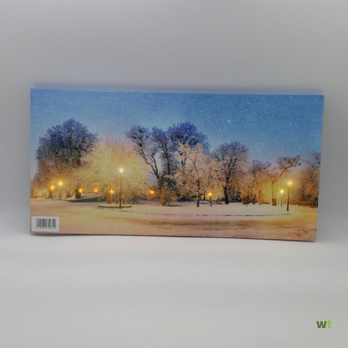 ga sightseeing korting tafel Painting 10 LED snowy landscape kerst Schilderij met licht Timstor