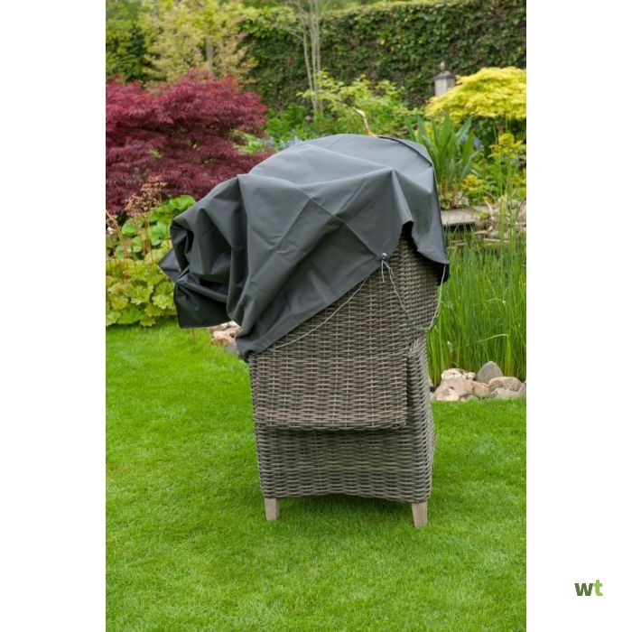 embargo Ruim golf Beschermhoes voor gestapelde stoelen grijs polyester H140x75x70cm Nature