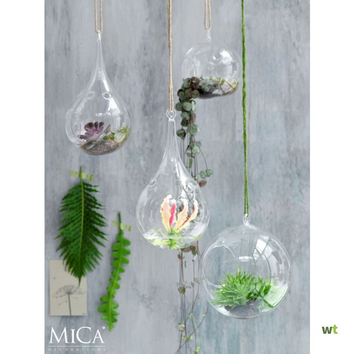 postzegel Vervallen Bedankt Deco glas bal transparant hangend h 20 d 20 cm Mica Decorations Edelman -  E-Retail
