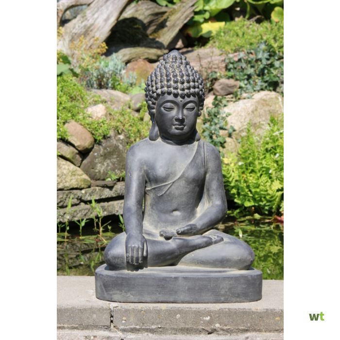 aardolie replica Grazen Boeddha zit L zwart Fiberclay Stone-Lite