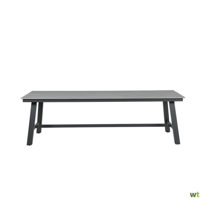 Vete twintig Uitsteken Brisbane tafel 250x100 carbon black/grey polywood Garden Impressions