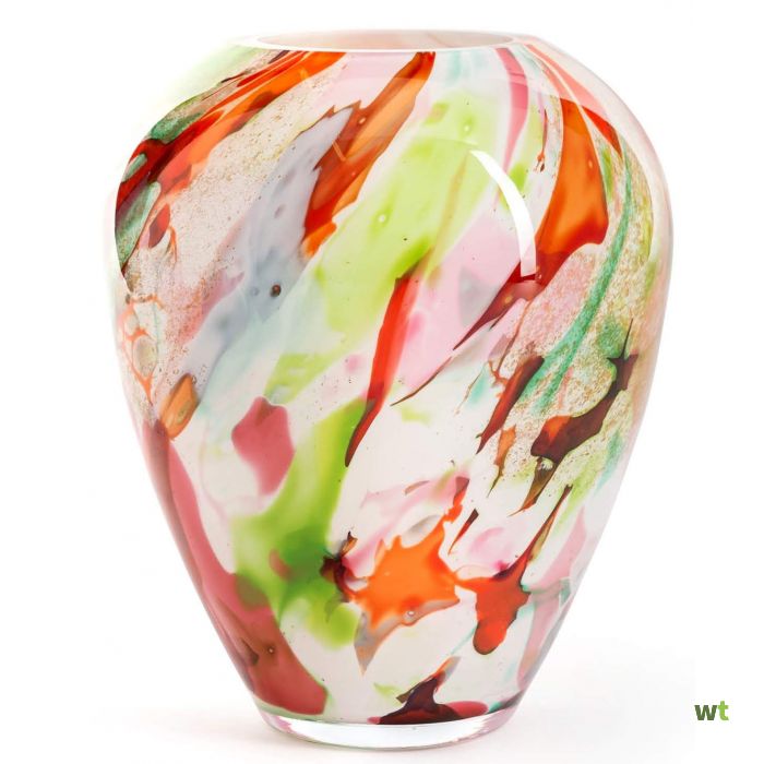 verlamming Om te mediteren Kritiek Vase Alore hoogte 22cm diameter 18cm Mixed Colours Fidrio Glas