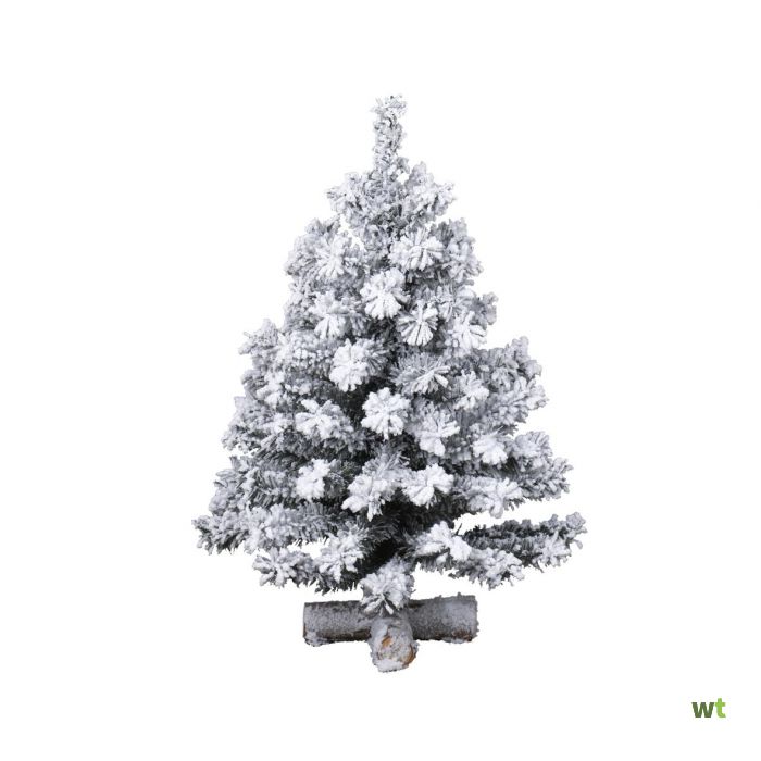 Irrigatie luchthaven abstract Mini kerstboom tafelboom Imperial boom snowy d33h45 cm groen/wit Everlands