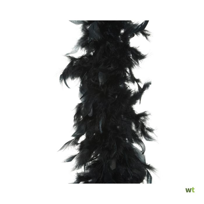 inval Melodieus buitenaards wezen Guirlande veer boa l15h184 cm zwart kerstslinger Decoris
