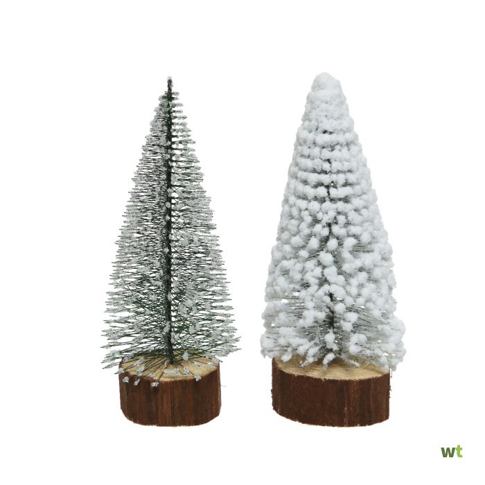 Verbonden Ook bundel Mini kerstboom tafelboom miniboom hout voet h35 cm Everlands