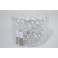 10 kerstballen transparant helder glans 60 mm KSD