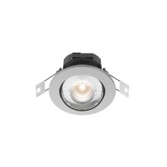 Downlight brushed stainless steel, CCT, 345 lm, adjustable Calex