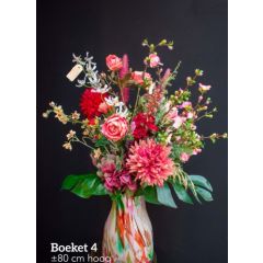 IF Boeket 4 voorjaar en kleurrijk 80 cm hoog zijde. Exclusief vaas voor 87.99 euro
