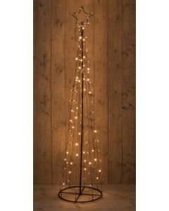 Micro LED Baum d40h180 cm schwarz/weiß Weihnachtsbeleuchtung Lumineo